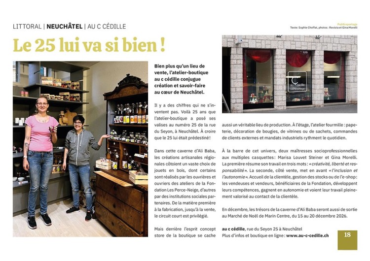 article du journal " Les Fêtes en pays de Neuchâtel"